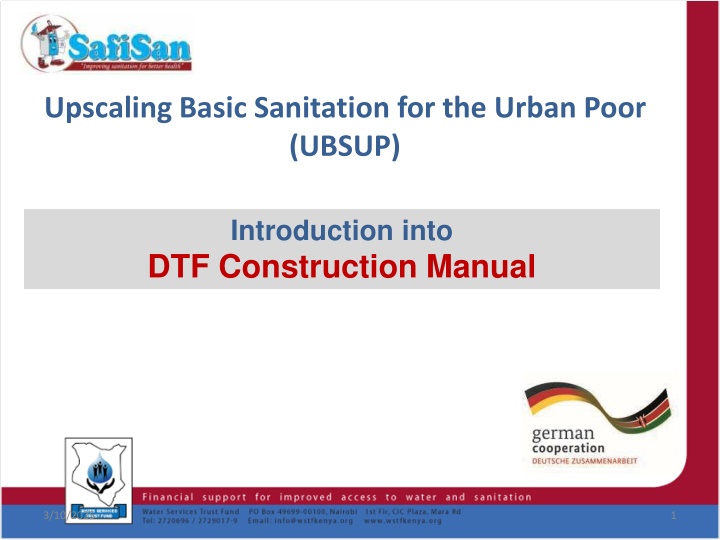 upscaling basic sanitation for the urban poor