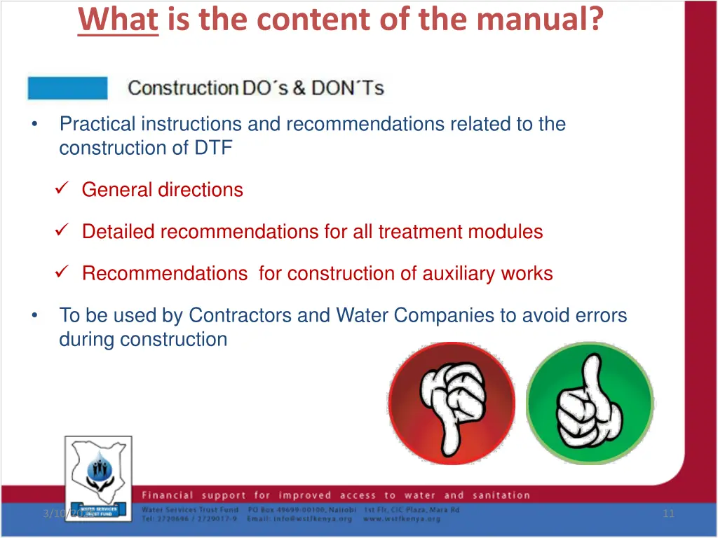 what is the content of the manual 3