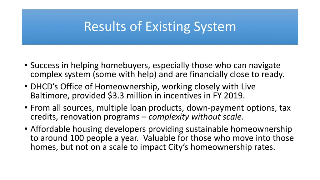 results of existing system