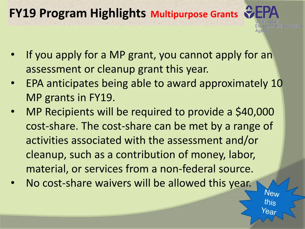 fy19 program highlights multipurpose grants 1