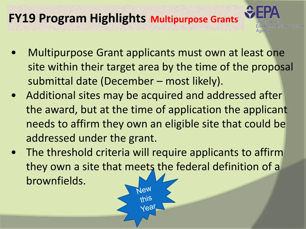 fy19 program highlights multipurpose grants 2