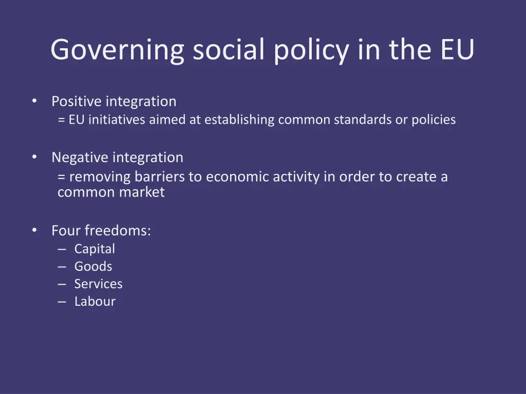 governing social policy in the eu 1