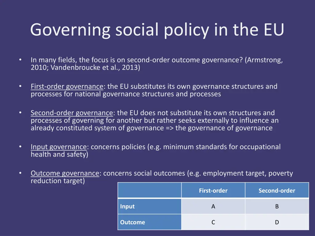 governing social policy in the eu 3