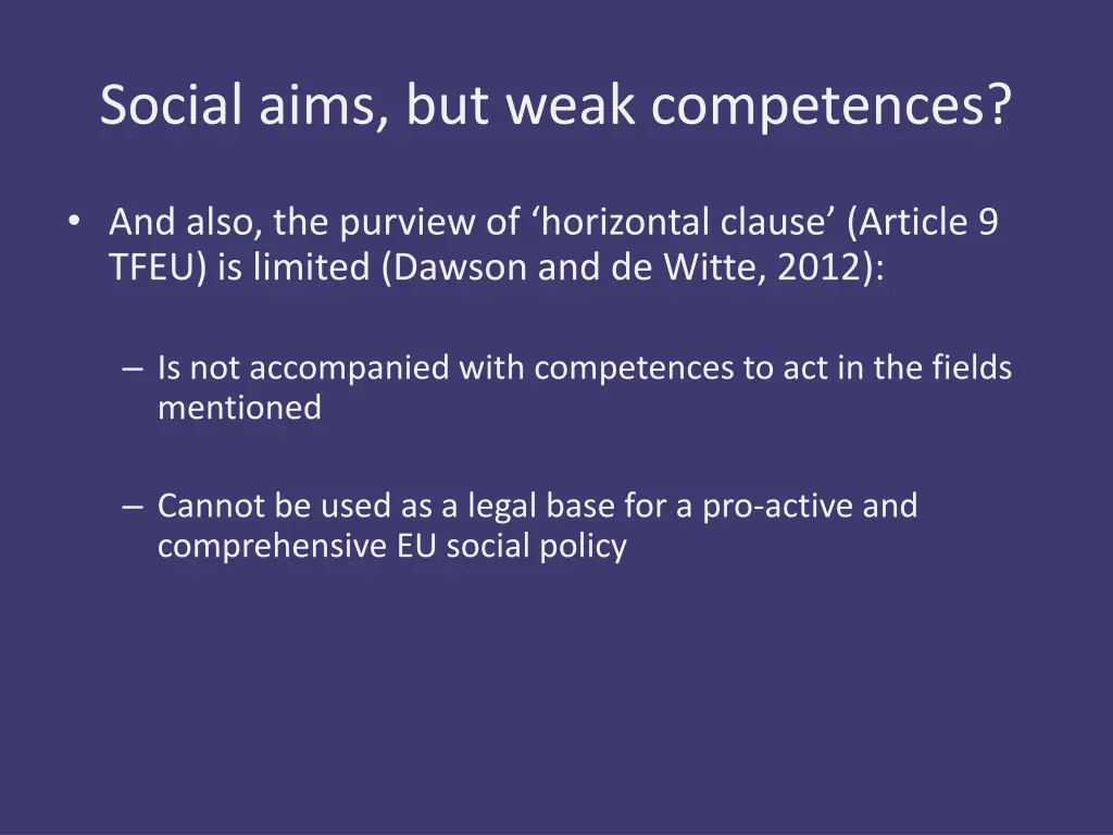 social aims but weak competences 10