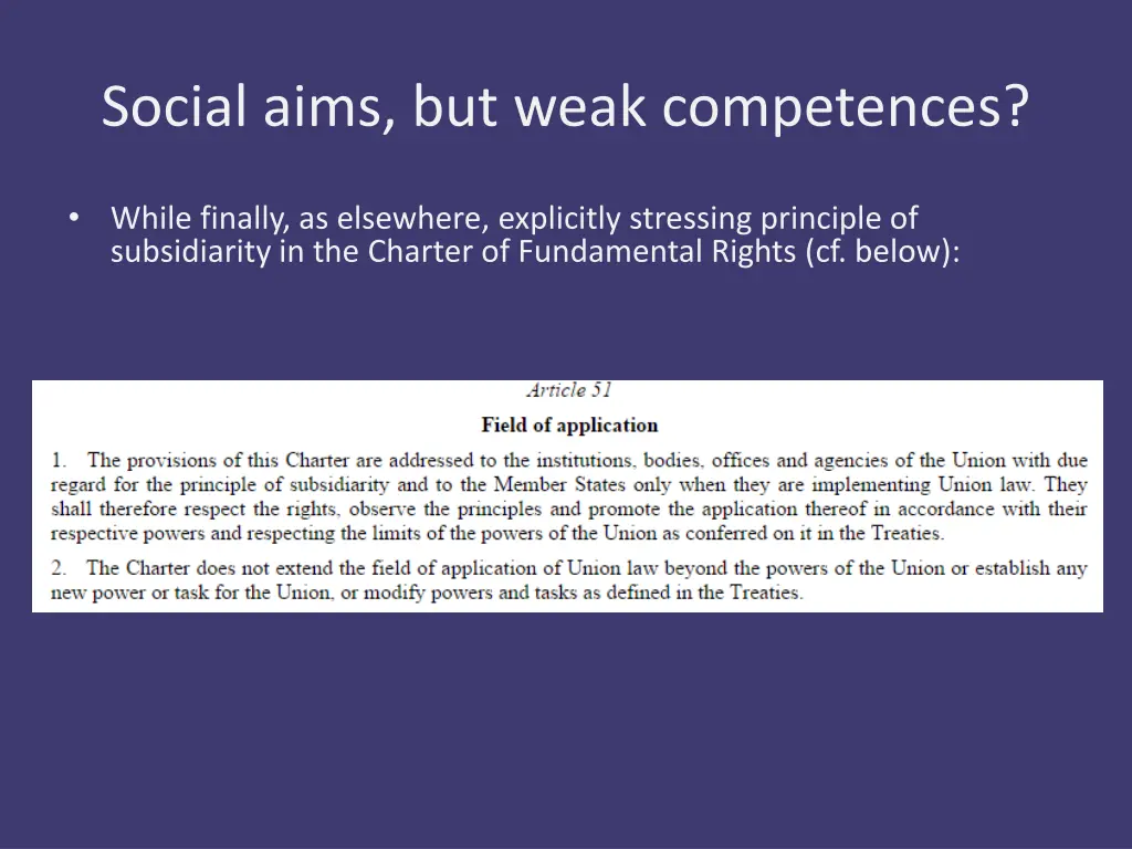 social aims but weak competences 12