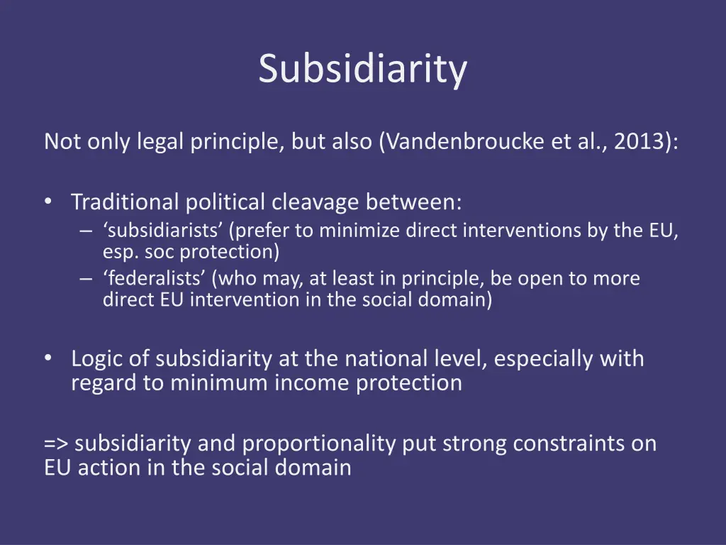 subsidiarity 1