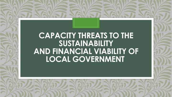 capacity threats to the sustainability