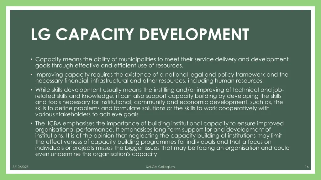 lg capacity development