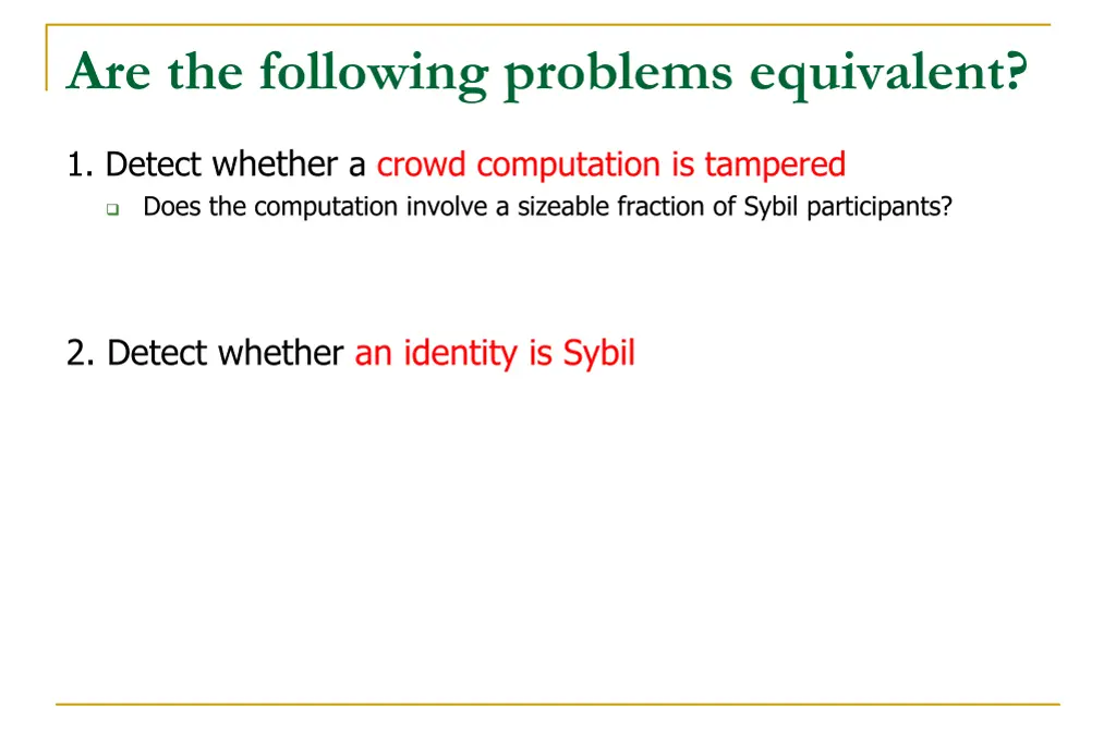 are the following problems equivalent