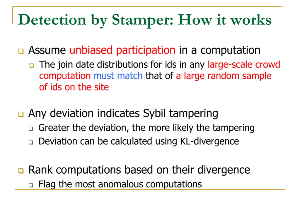 detection by stamper how it works