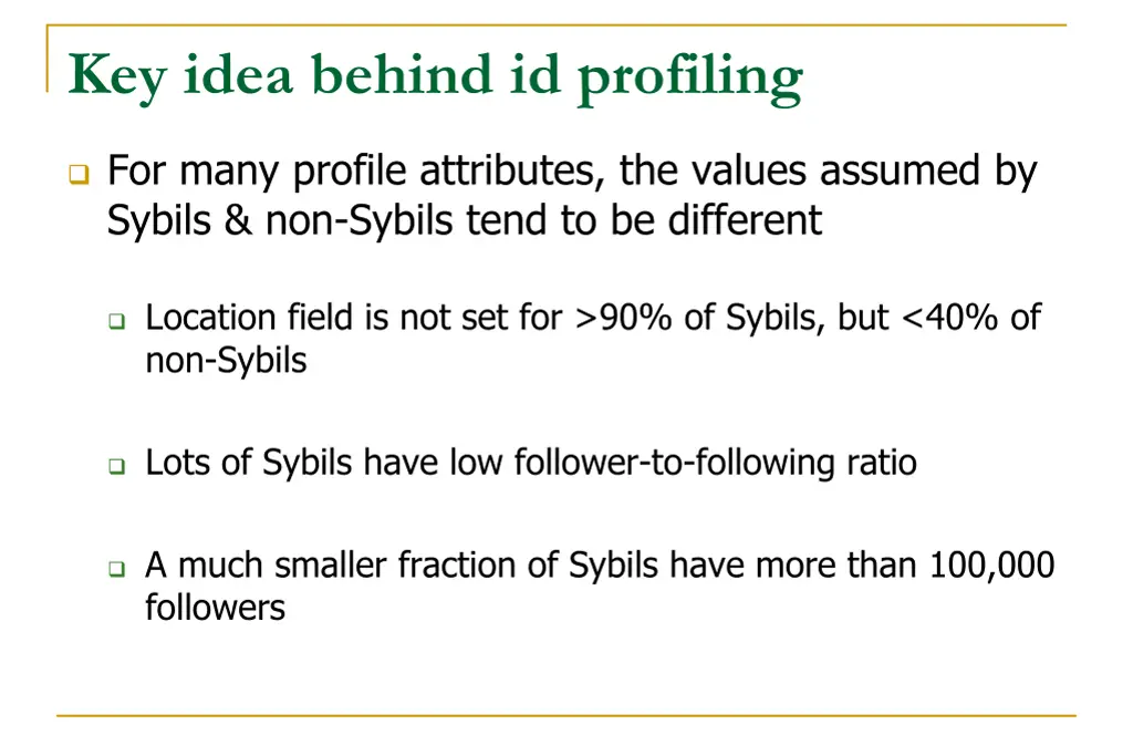 key idea behind id profiling 1