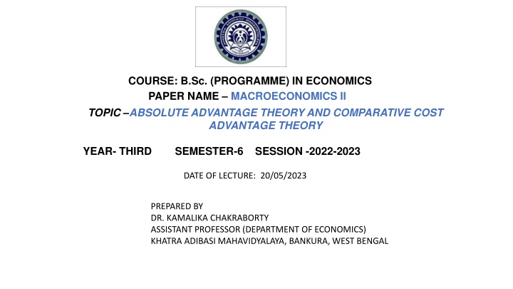 course b sc programme in economics
