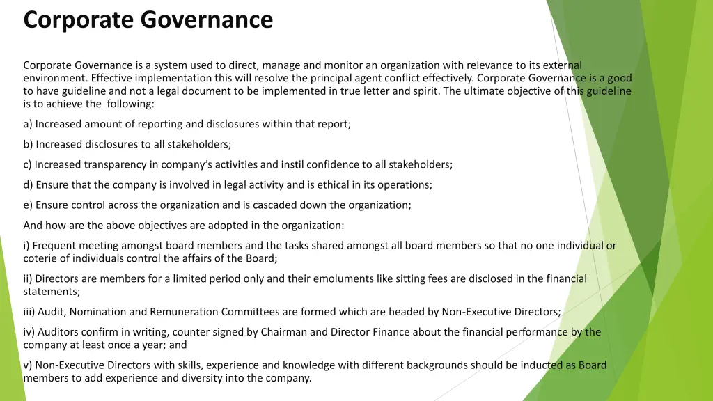 corporate governance