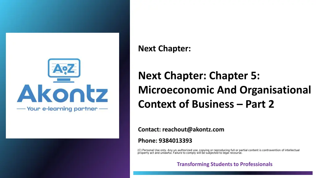 next chapter