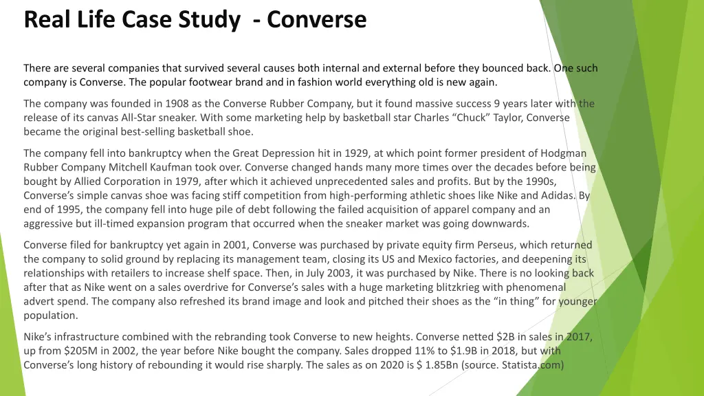real life case study converse