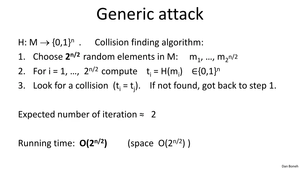generic attack
