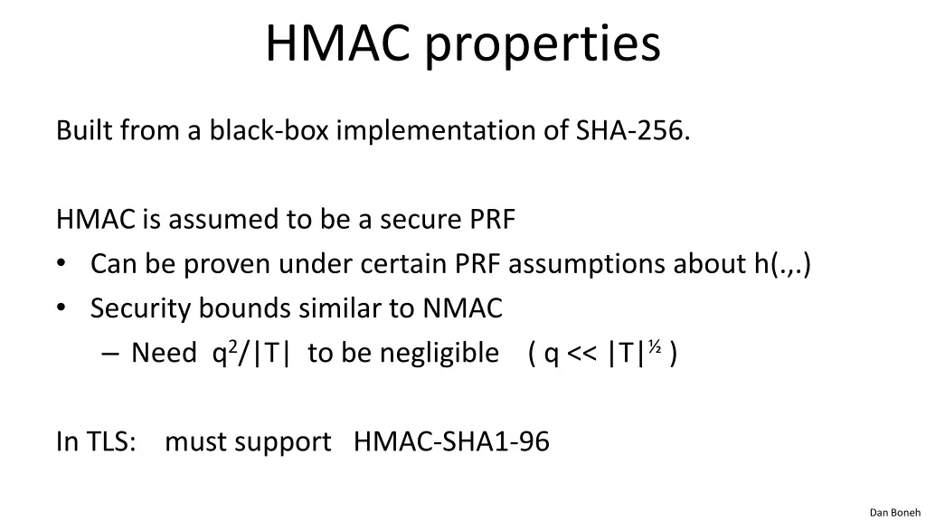 hmac properties