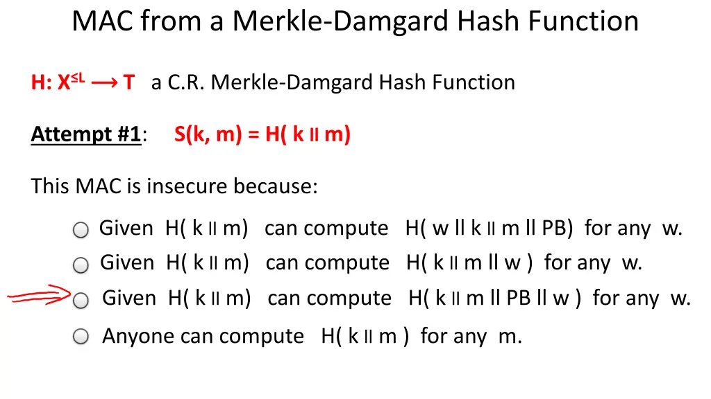 mac from a merkle damgard hash function