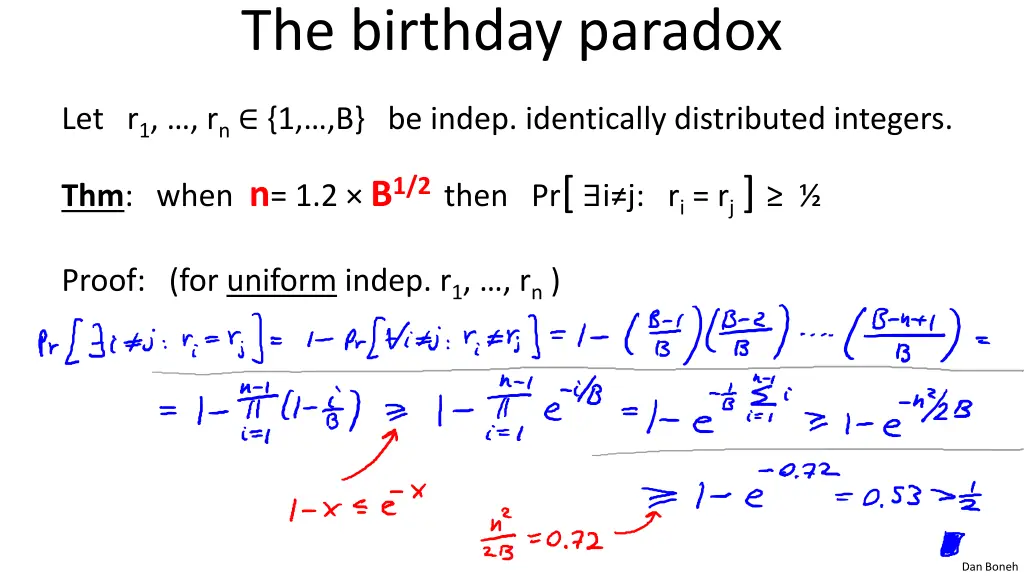 the birthday paradox