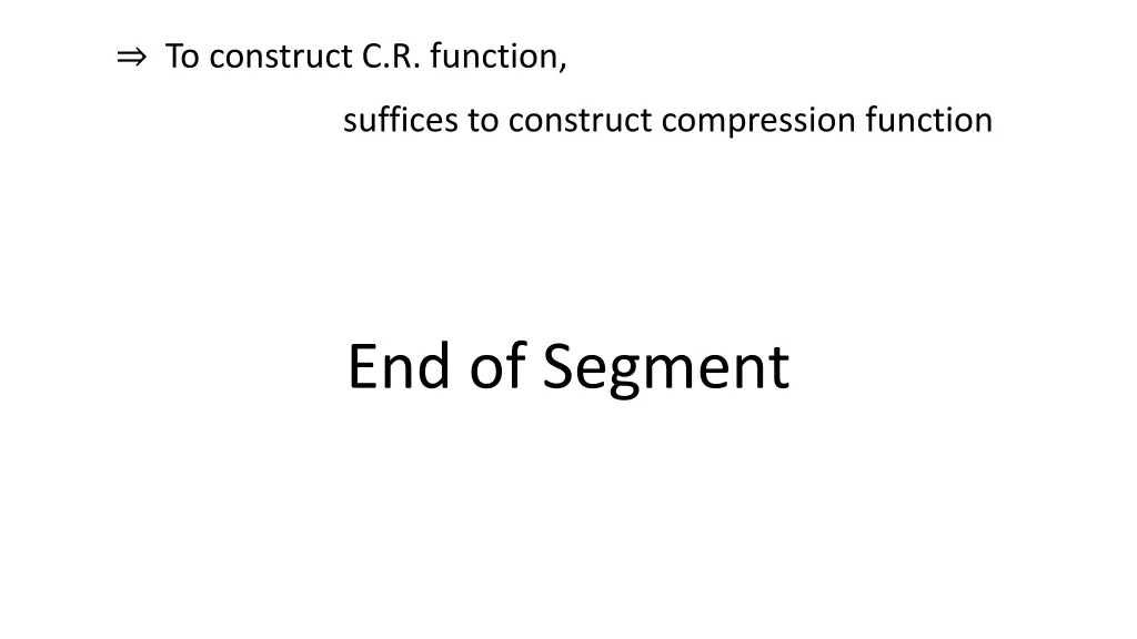 to construct c r function