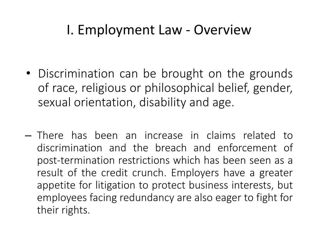 i employment law overview 1