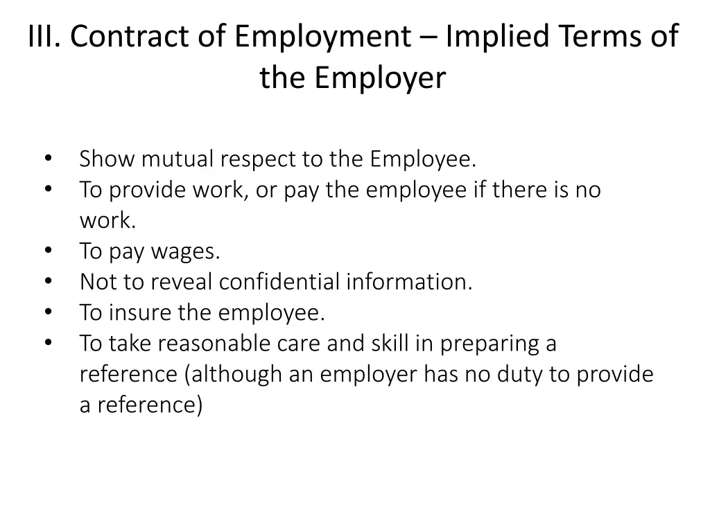 iii contract of employment implied terms 1