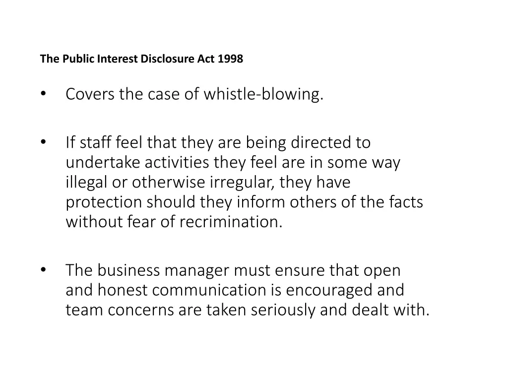 the public interest disclosure act 1998