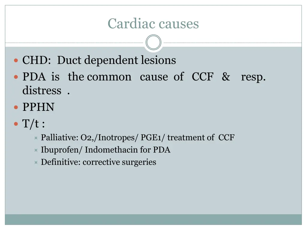 cardiac causes