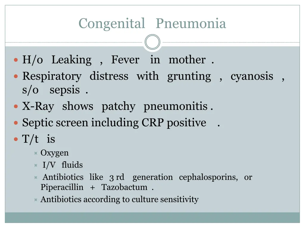 congenital pneumonia