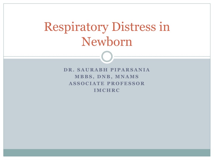 respiratory distress in newborn