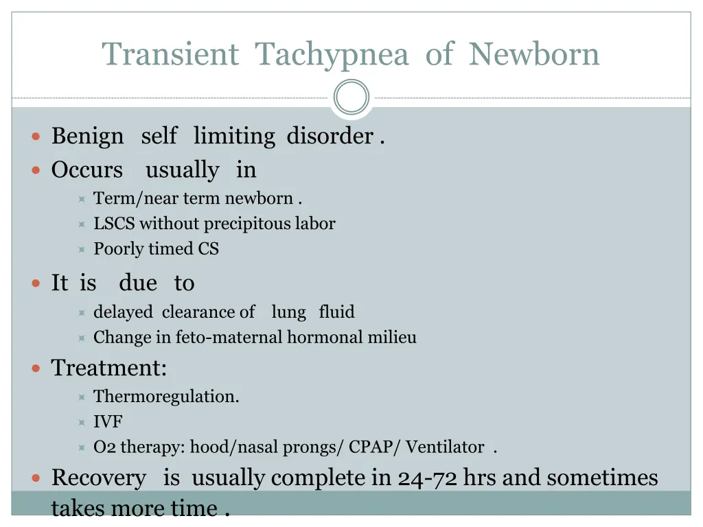 transient tachypnea of newborn