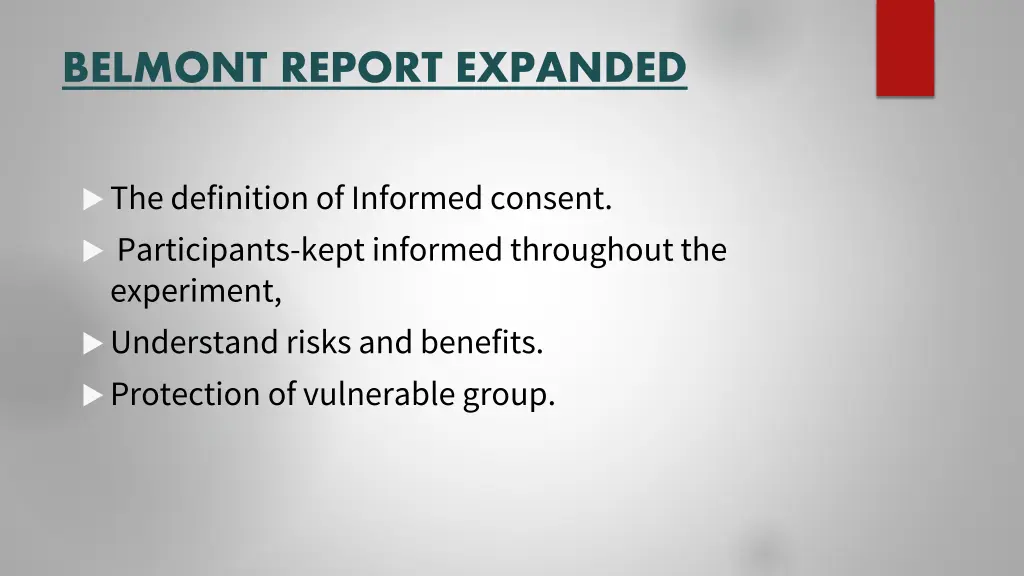 belmont report expanded