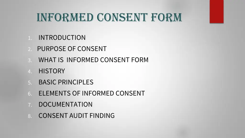 informed consent form
