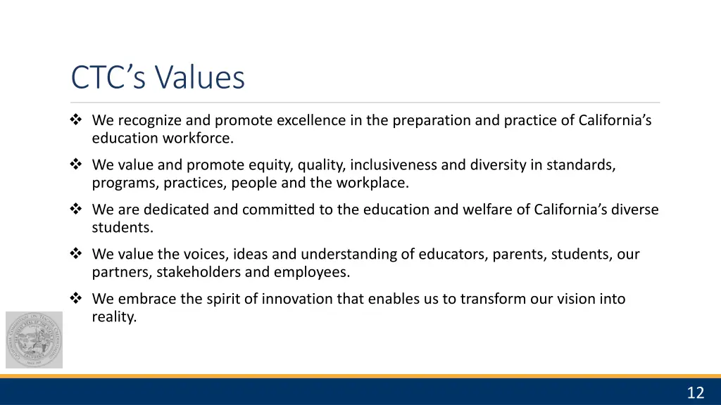 ctc s values