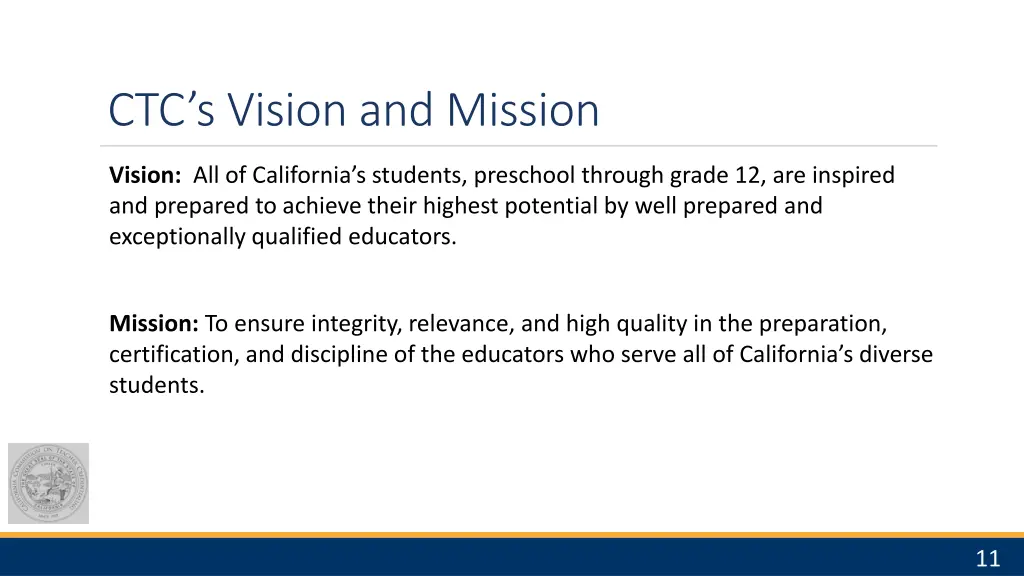 ctc s vision and mission