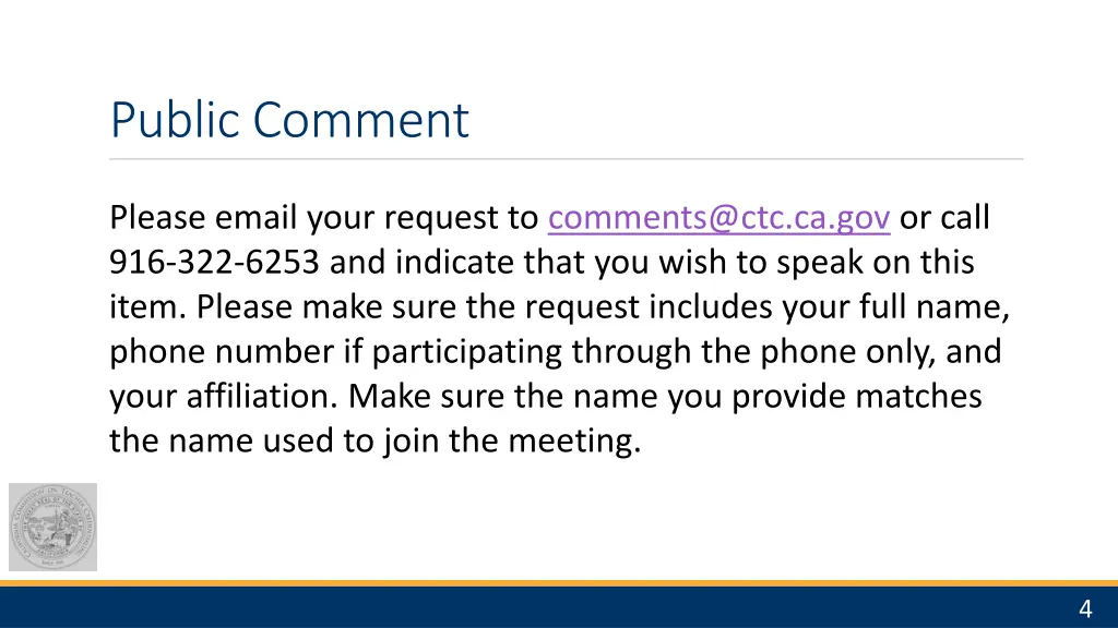 public comment