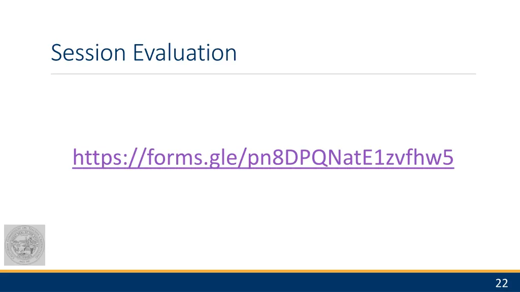 session evaluation