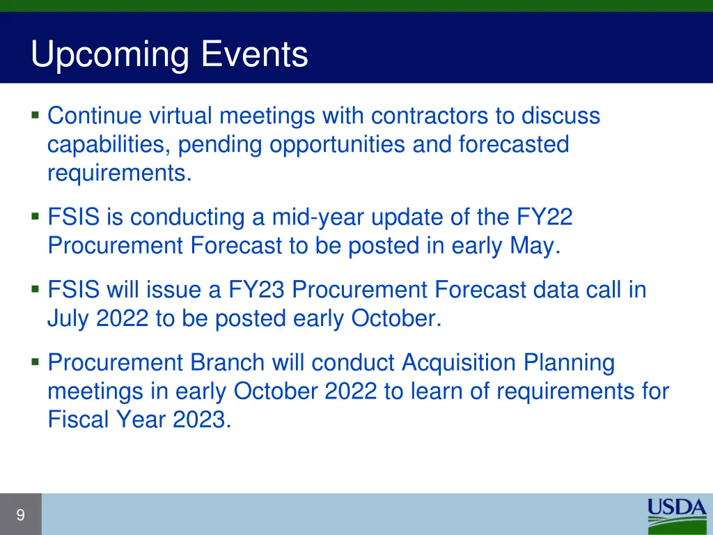upcoming events