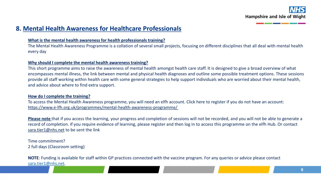 8 mental health awareness for healthcare