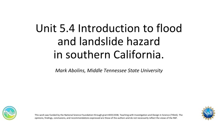 unit 5 4 introduction to flood and landslide