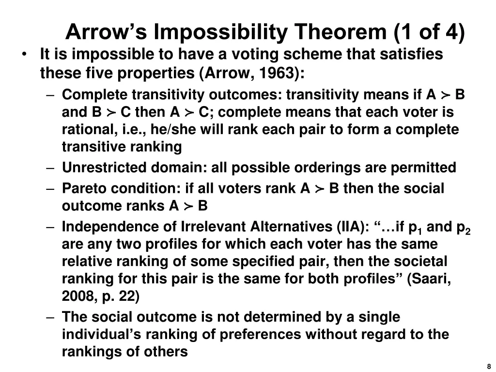arrow s impossibility theorem