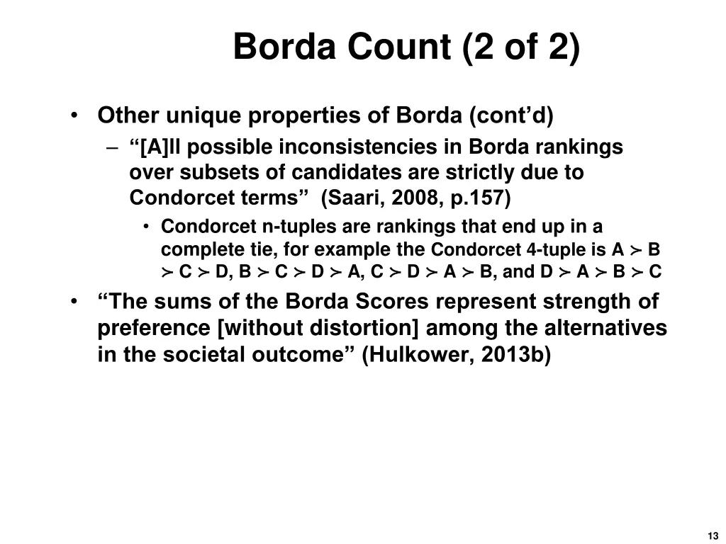 borda count 2 of 2