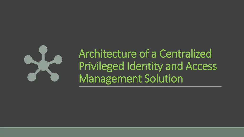architecture of a centralized architecture