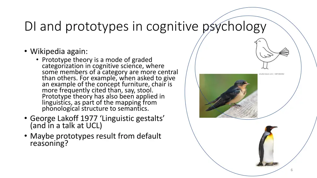 di and prototypes in cognitive psychology