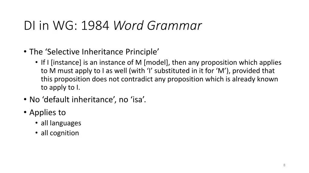 di in wg 1984 word grammar