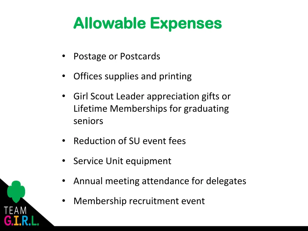 allowable expenses allowable expenses