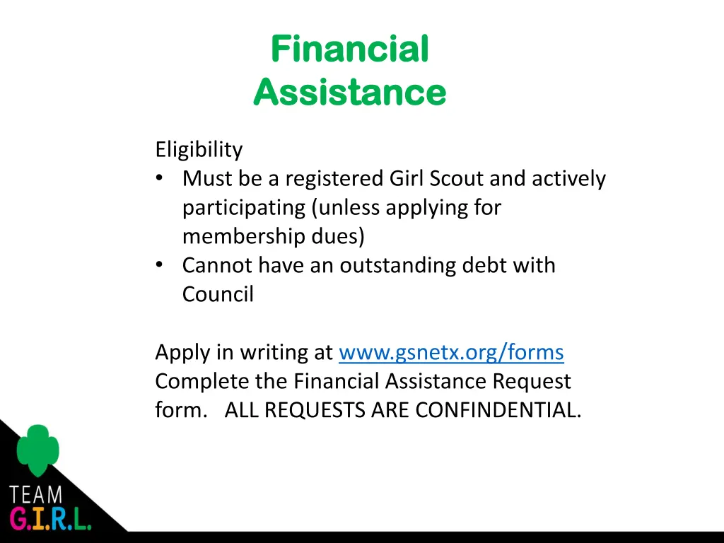 financial financial assistance assistance 1