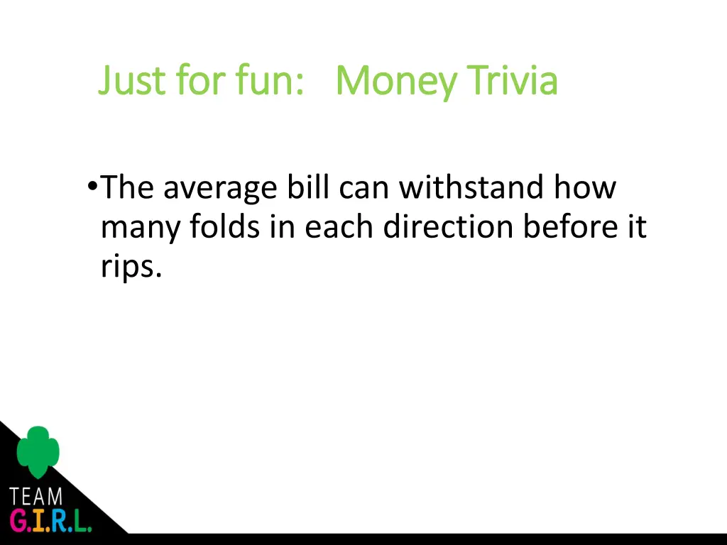 just for fun money trivia just for fun money 3