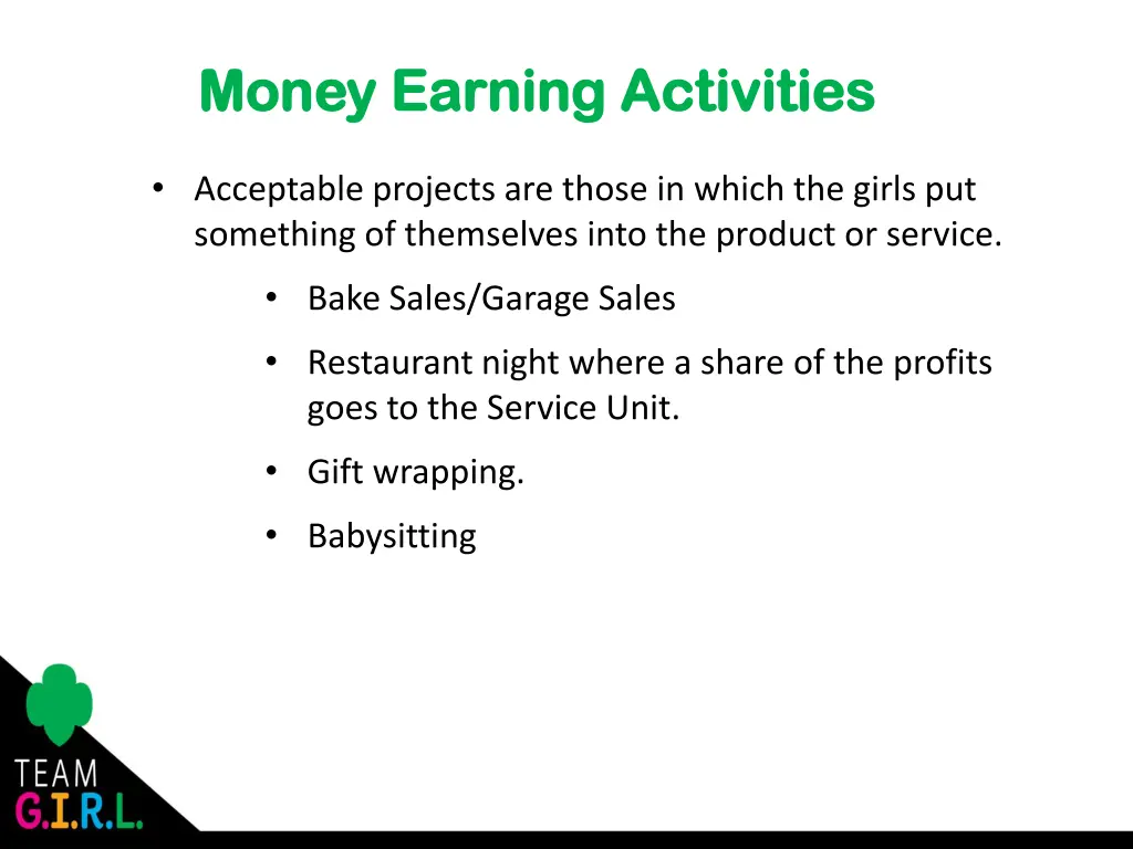 money earning activities money earning activities