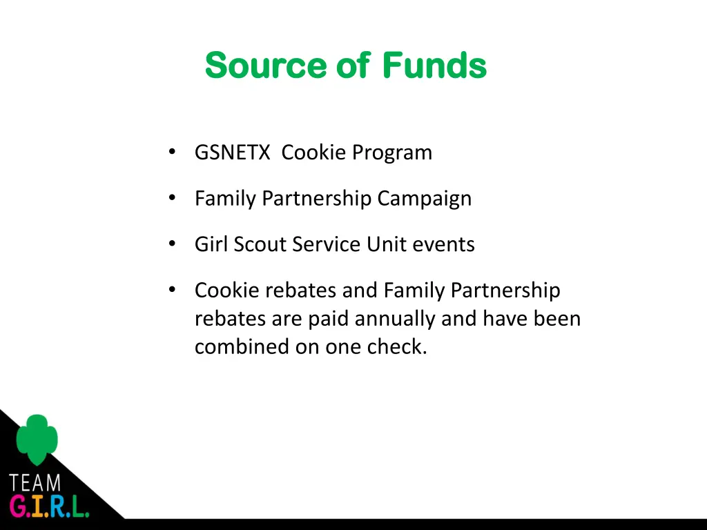 source of funds source of funds